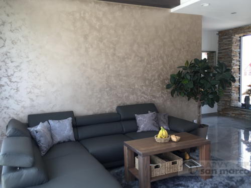 Dekorativní stěrka Marco Polo Luxury obývací pokoj...